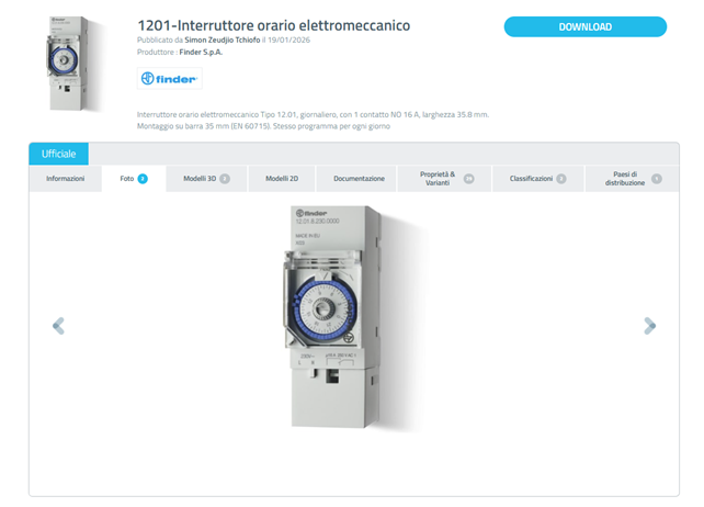 Scheda prodotto Finder su BIM&CO